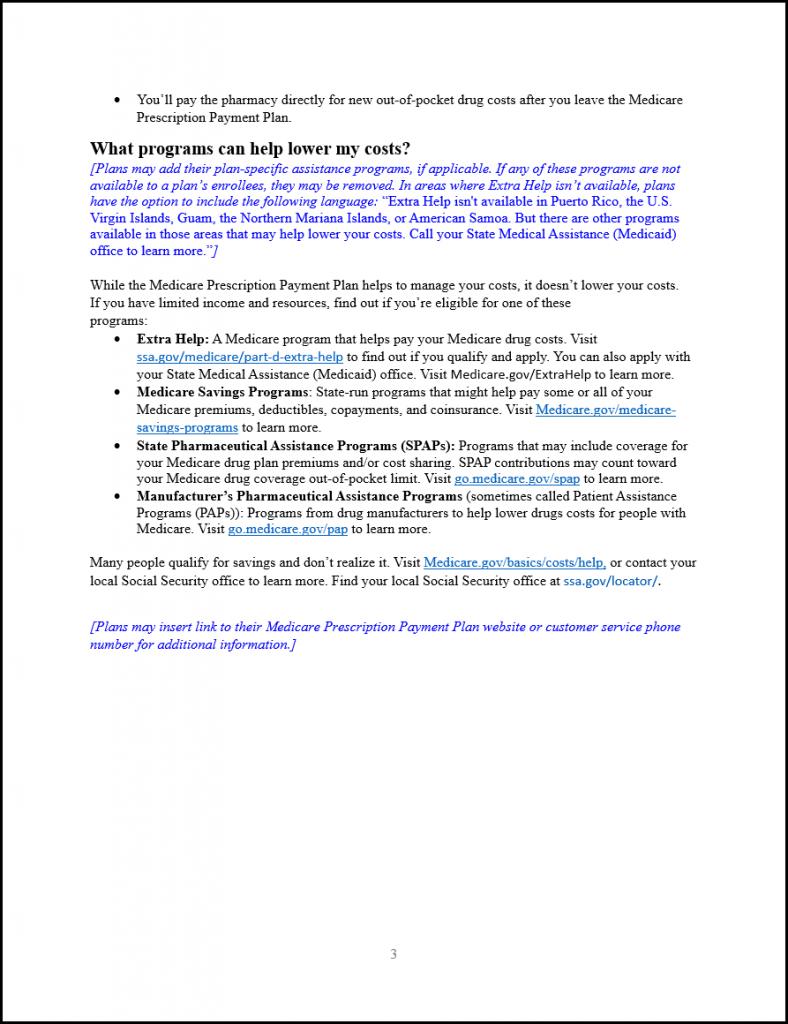 Medicare Prescription Payment Plan Acceptance Notification Final Page 3