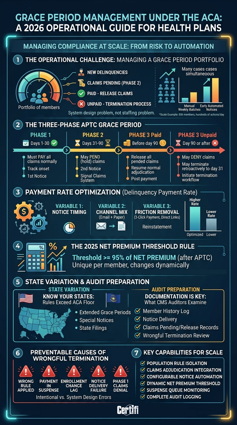 Grace Period Management Under the ACA: What Health Plans Must Know infographic