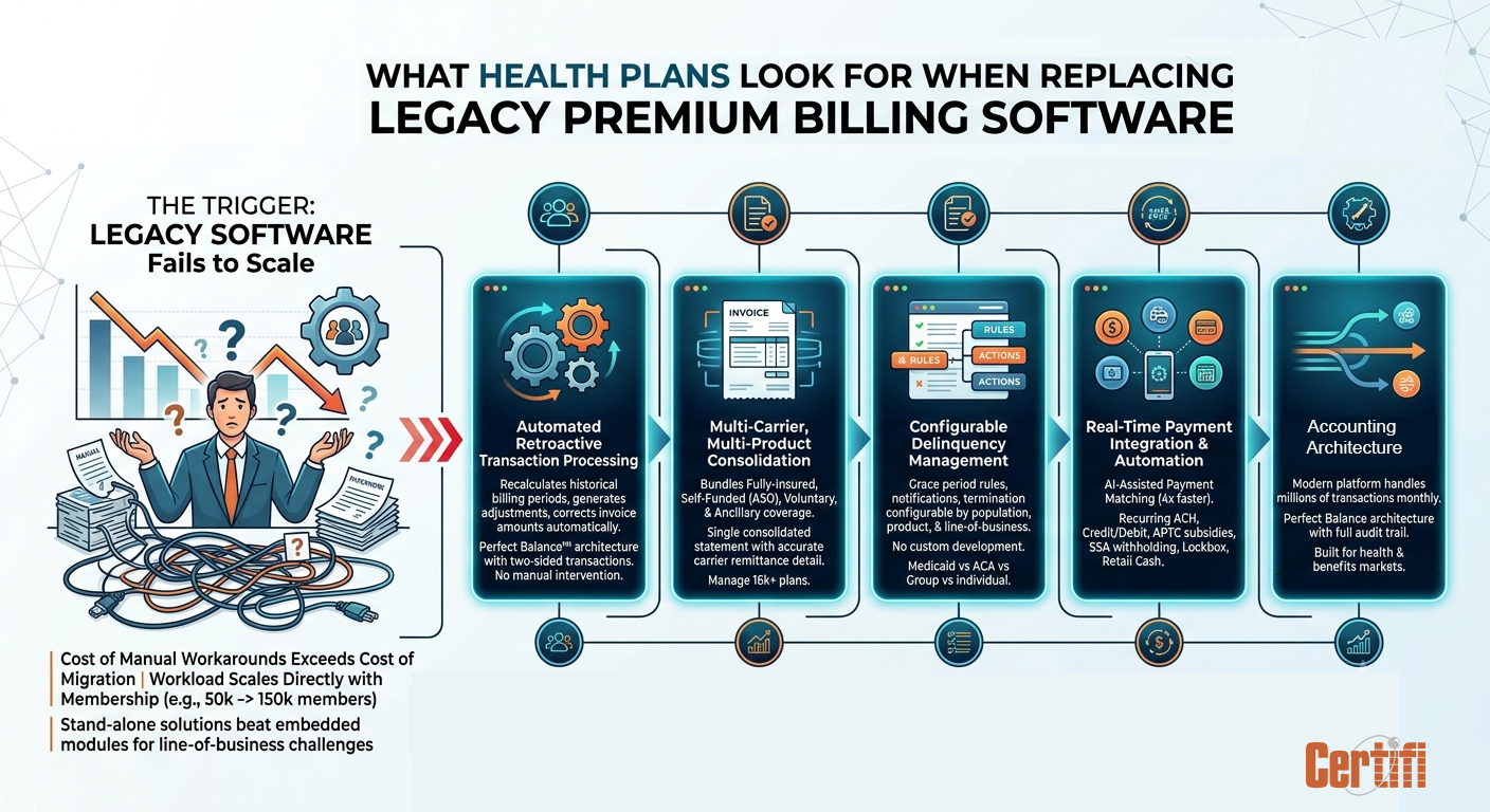 What Health Plans Look for When Replacing Legacy Insurance Premium Billing Software
