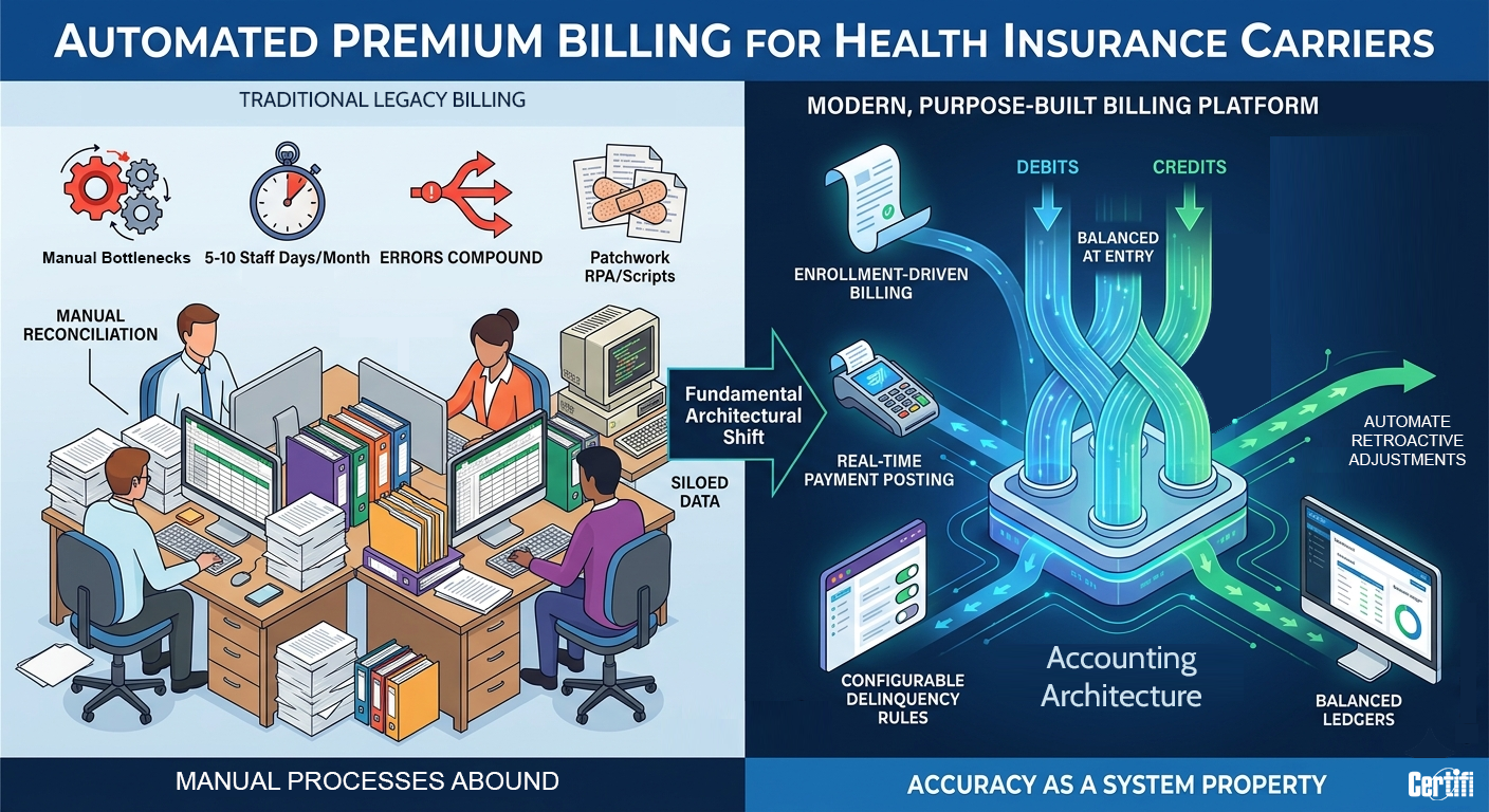 What is the Best Way to Automate Premium Billing for a Health Insurance Carrier?
